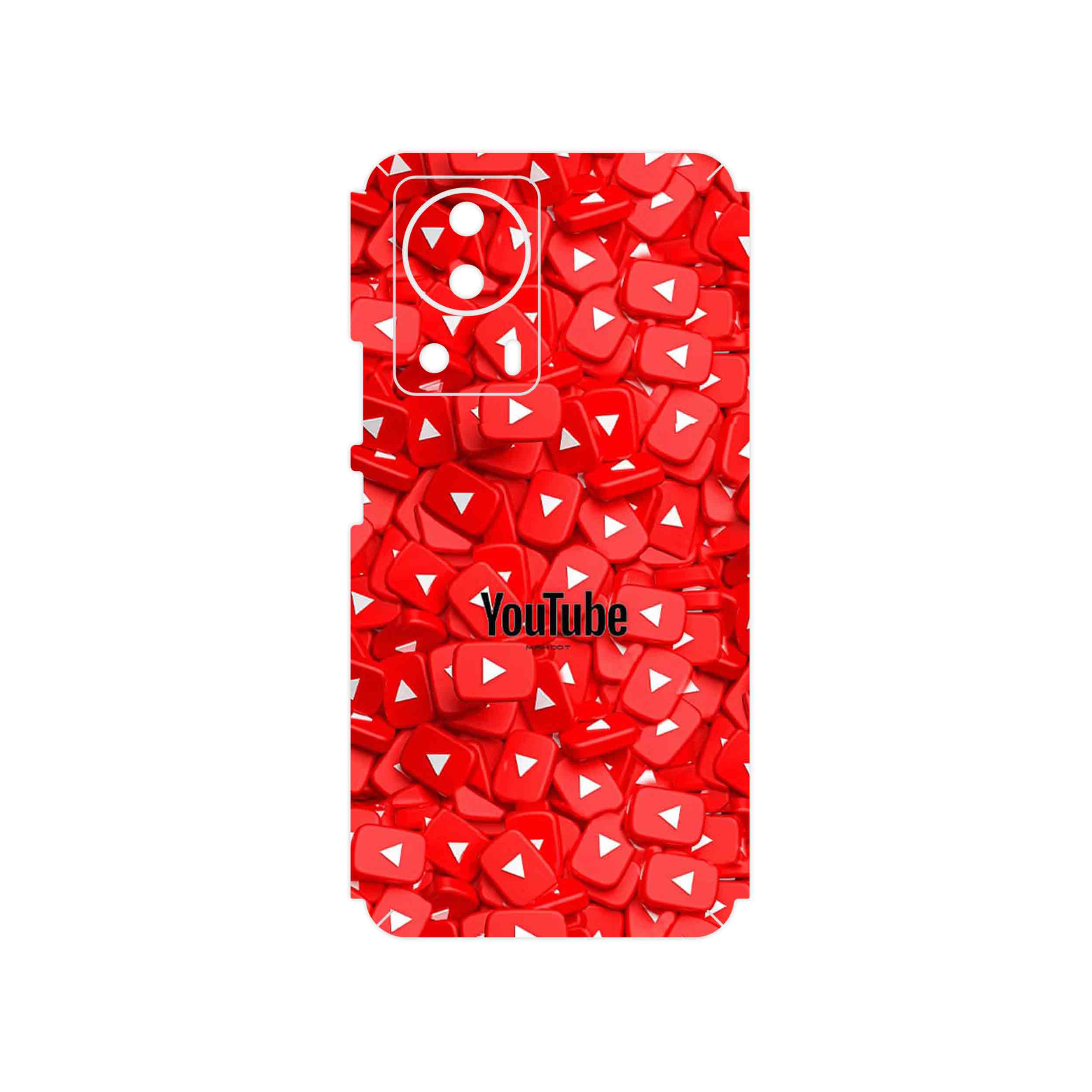 برچسب پوششی ماهوت مدل Youtube مناسب برای گوشی موبایل شیائومی 13 Lite