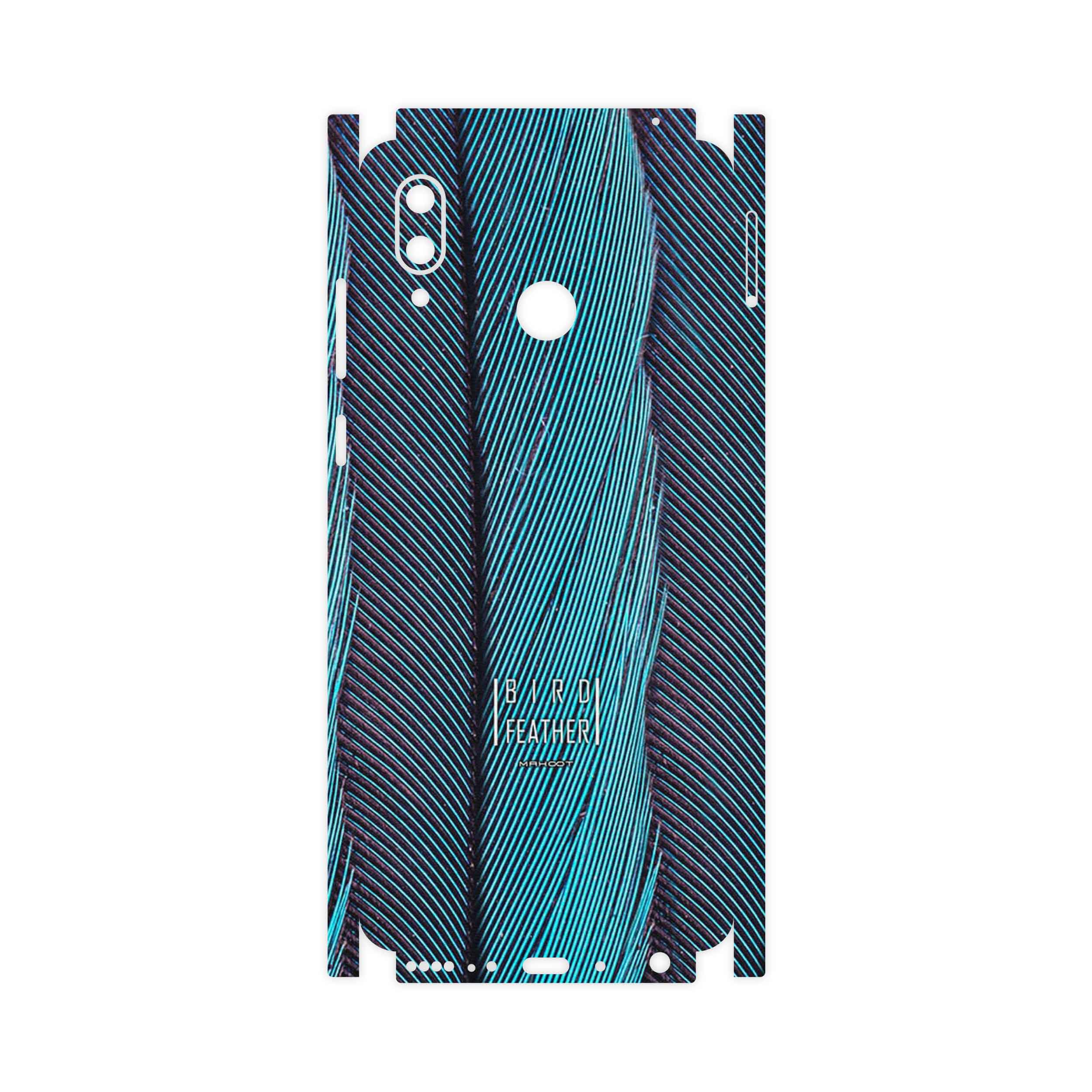 برچسب پوششی ماهوت مدل Turquoise feathers-FullSkin مناسب برای گوشی موبایل آنر Play