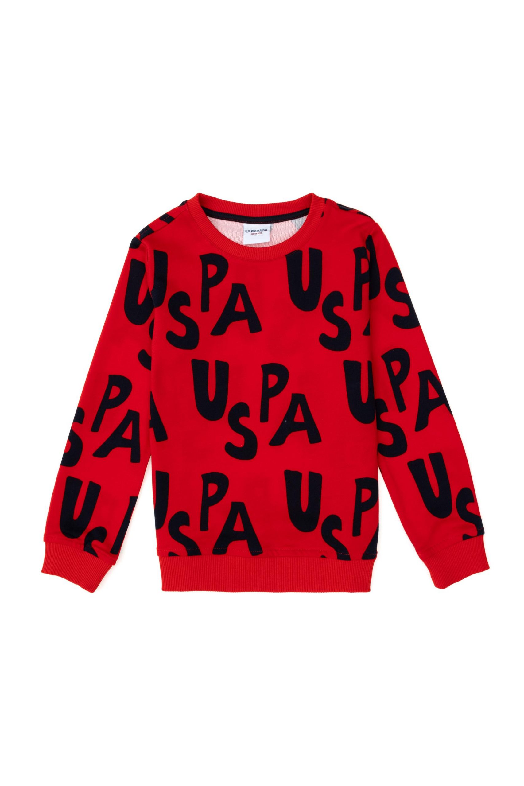 سویشرت پسرانه قرمز یو اس پولو - فروشگاه لباس شهرمون