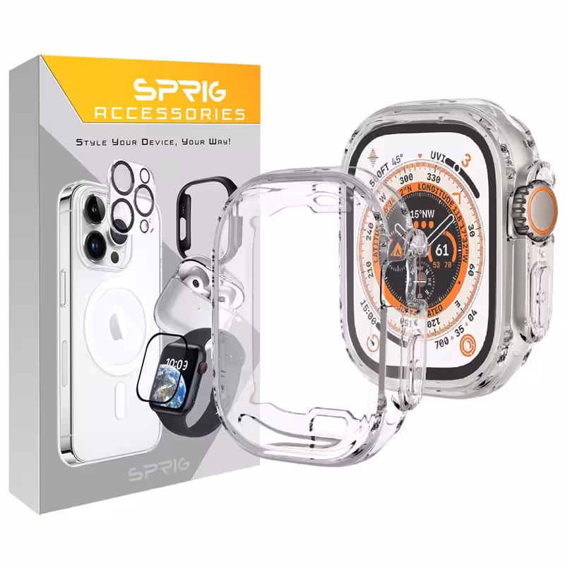 کاور اسپریگ مدل Clear Protective مناسب برای ساعت هوشمند ویرفیت HK8 Pro max / HK9 Ultra 2 / T900 Ultra | کالا برتری