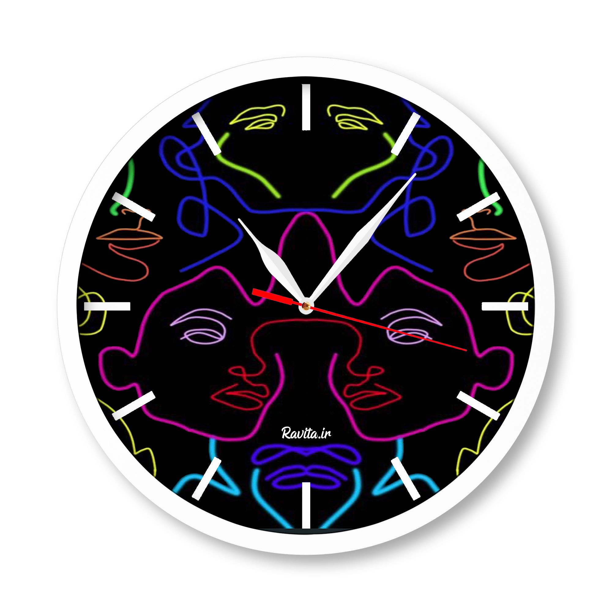 ساعت‌های دیواری راویتا طرح مینیمال چهره 2244
