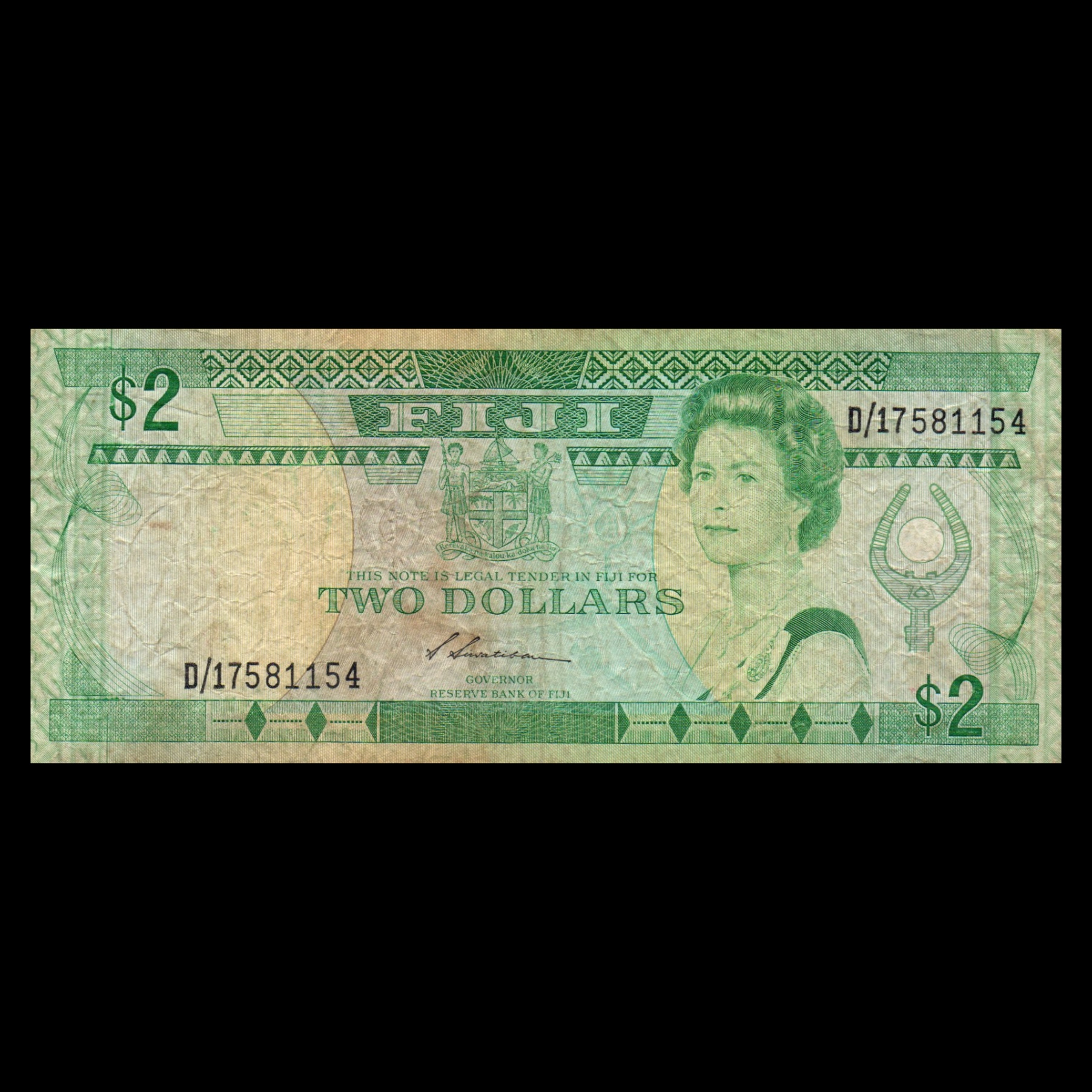 اسکناس تزئینی طرح  کشور فیجی مدل 2 دلار