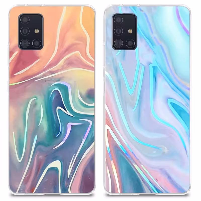 کاور شاین مناسب برای گوشی Samsung Galaxy A51 مدل imd گلدلاین طرح کهکشانی
