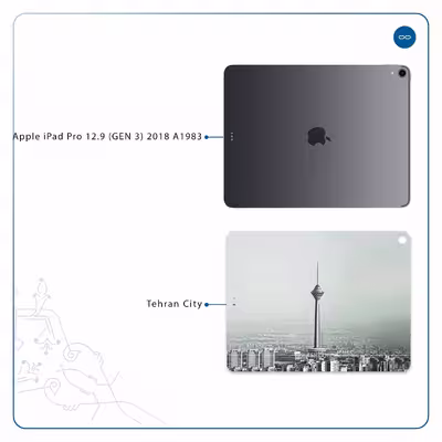 برچسب پوششی ماهوت مدل Tehran City مناسب برای تبلت اپل iPad Pro 12.9 (GEN 3) 2018 A1983