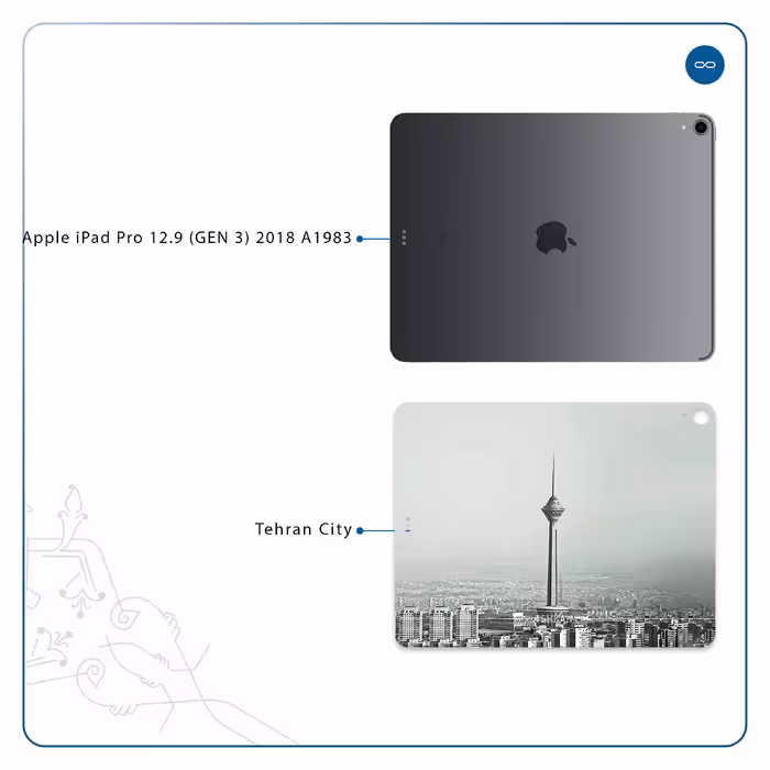 برچسب پوششی ماهوت مدل Tehran City مناسب برای تبلت اپل iPad Pro 12.9 (GEN 3) 2018 A1983
