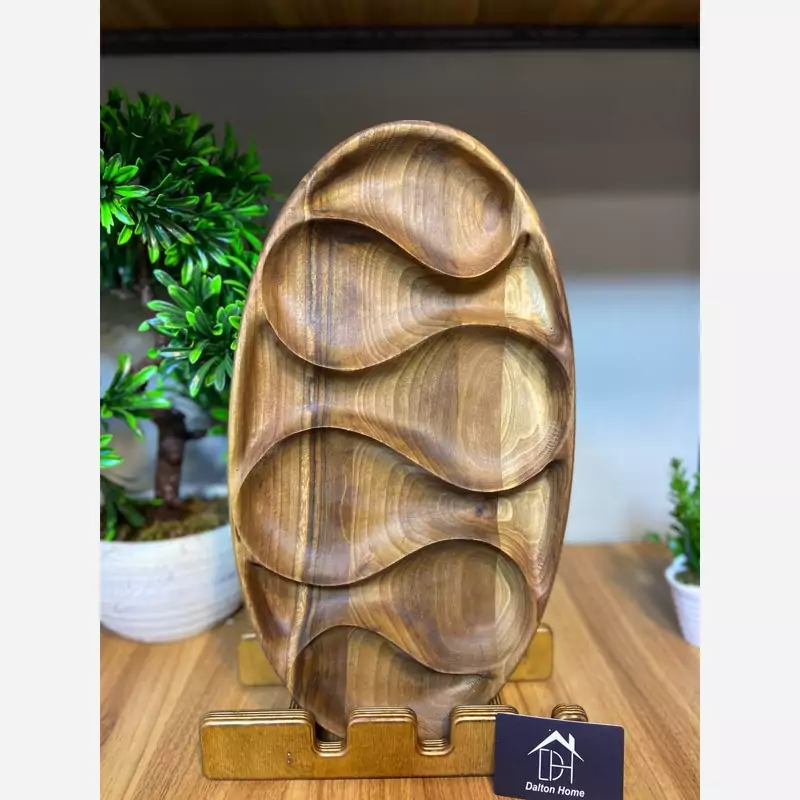 اردو خوری6خانه بیضی چوب طبیعی گردو کیفیت عالی