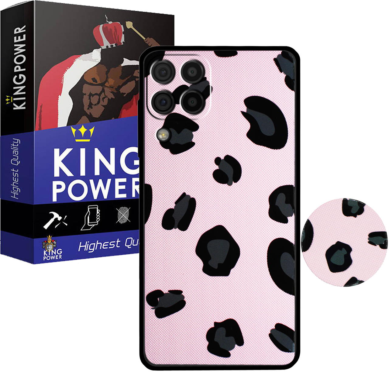 کاور کینگ پاور مدل Gaw21 مناسب برای گوشی موبایل سامسونگ Galaxy A22 4G به همراه پایه نگهدارنده