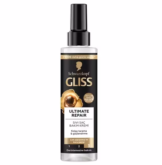 اسپری دوفاز مو گلیس مشکی 200 میل GLISS