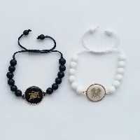 دستبند مدل ماه تولد خرداد و مرداد F38 مجموعه 2 عددی