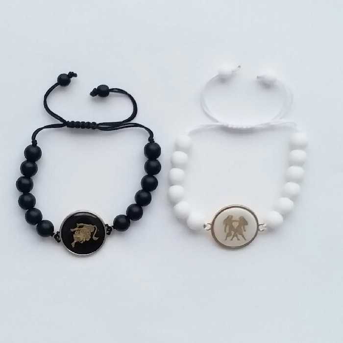 دستبند مدل ماه تولد خرداد و مرداد F38 مجموعه 2 عددی