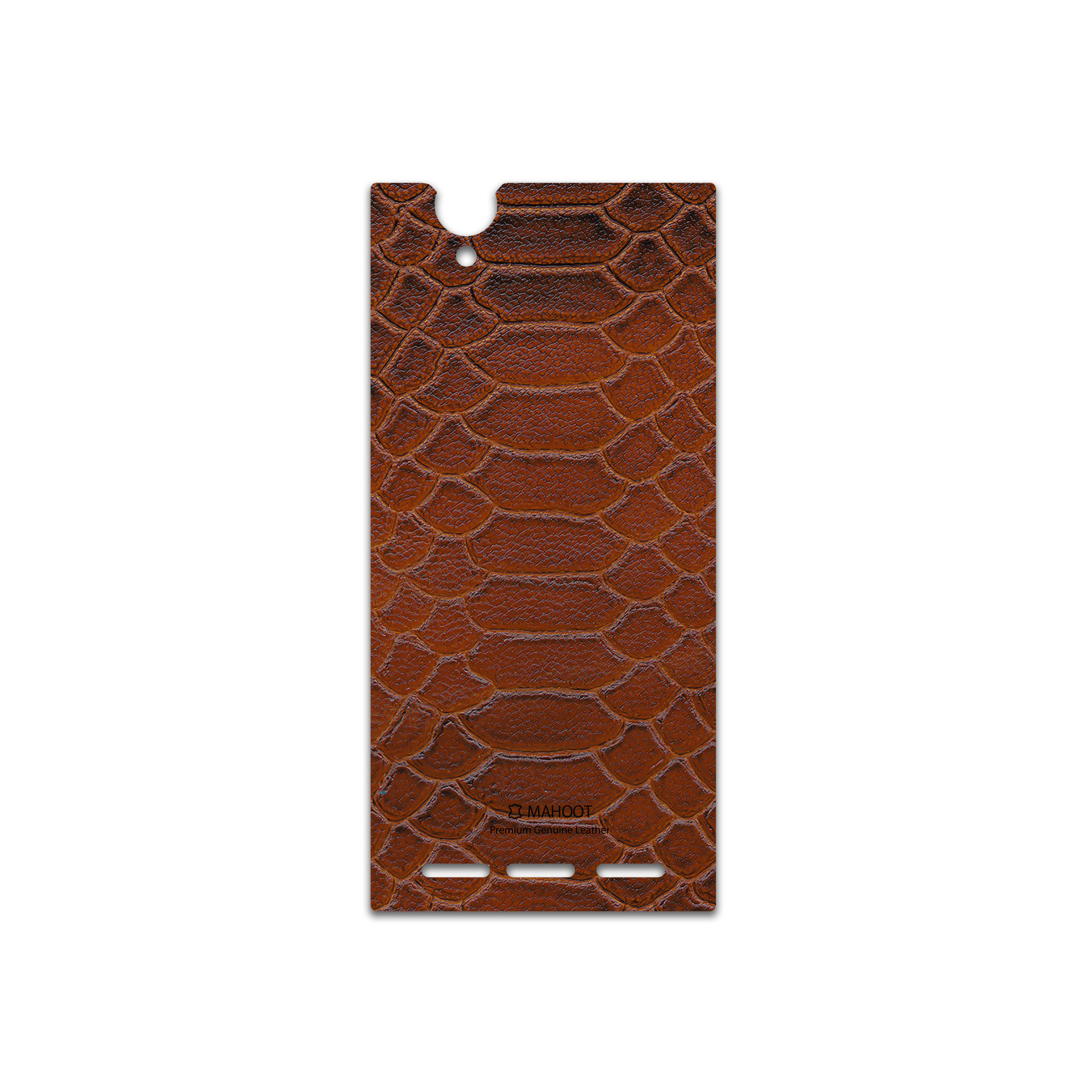 برچسب پوششی ماهوت مدل Brown-Snake-Leather مناسب برای گوشی موبایل سونی Xperia T2 Ultra