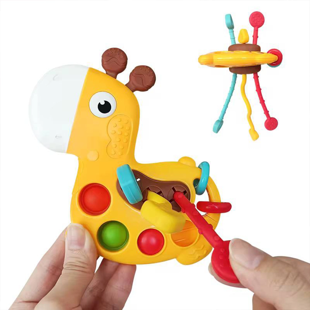 اسباب بازی دست ورزی و دندانگیر دار زرافه He-0196 هانگر Huanger