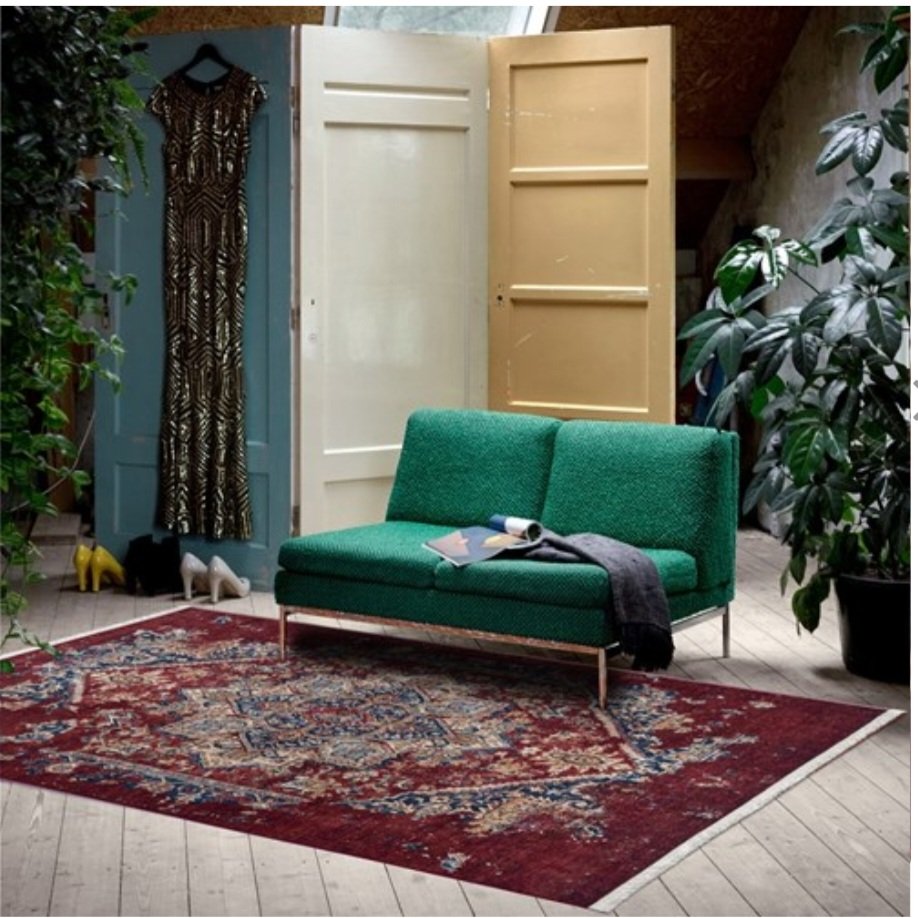 فرش ماشینی وینتیج 4 متری 700 شانه تراکم 3300 کلاریس  کد M100649