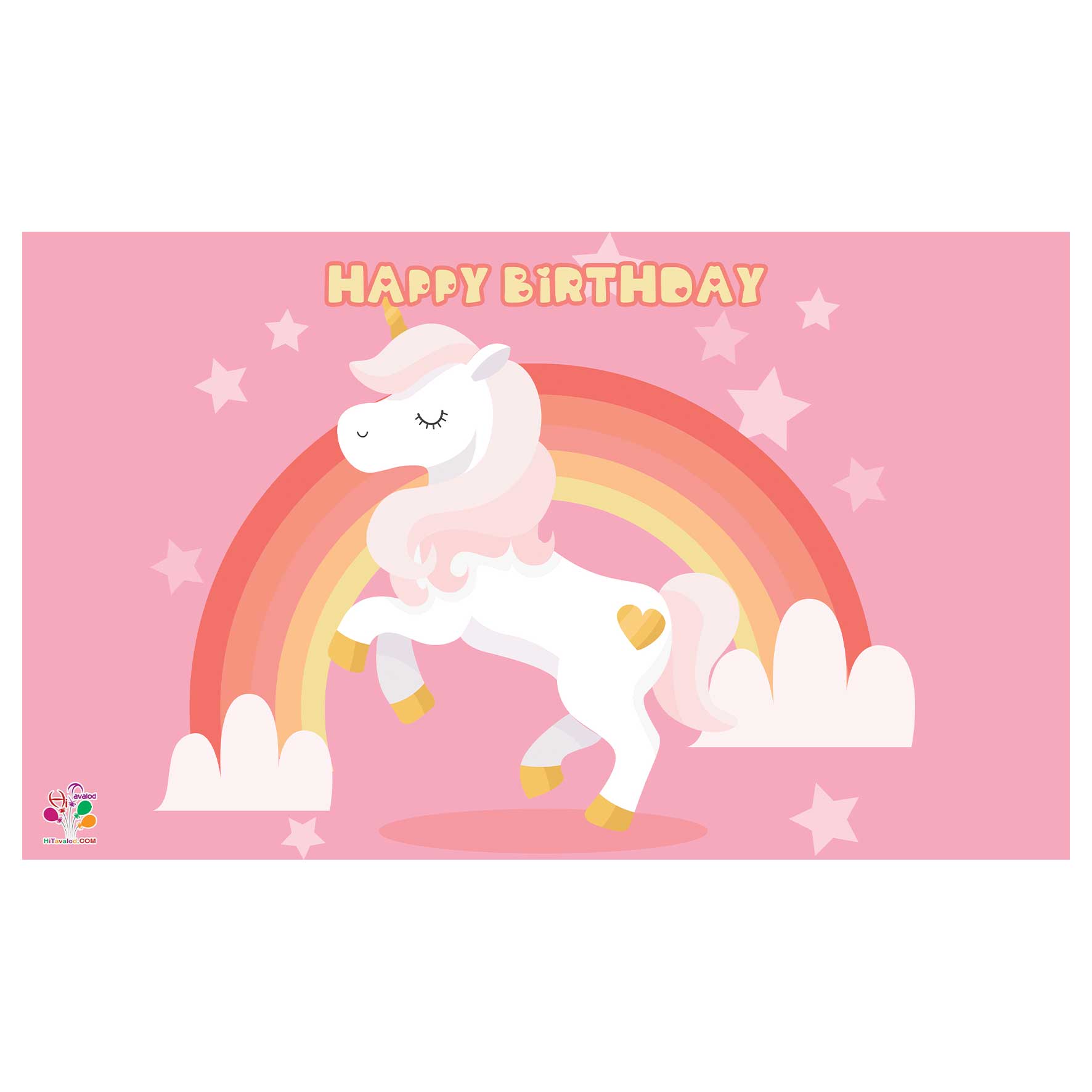  بنر تولد طرح یونیکورن کد 056