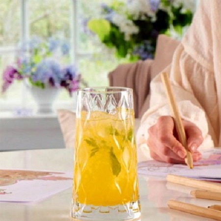 لیوان بلور لیفی پاشاباغچه مدل LEAFY-420855