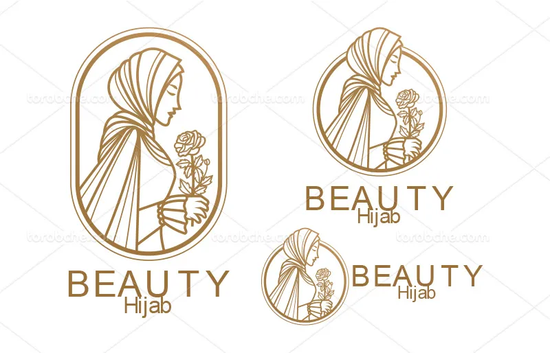 وکتور لوگو حجاب طلایی | گرافیک با طعم تربچه
