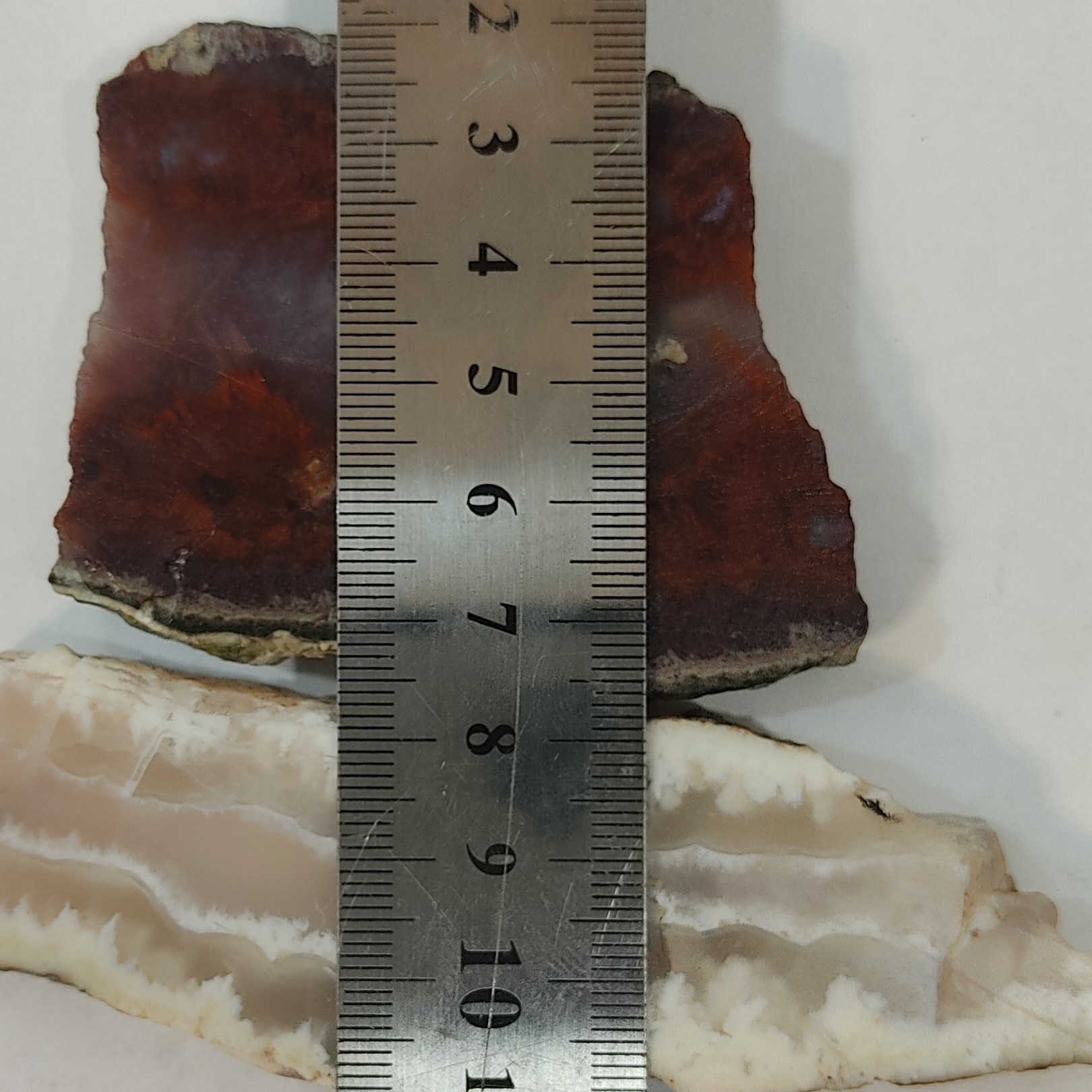 عقیق سنگ شجرعقیق شجر اسلایس شده  پنچ تکه بینظیر  با نقوش عالی مناسب برای نگین تراشی  