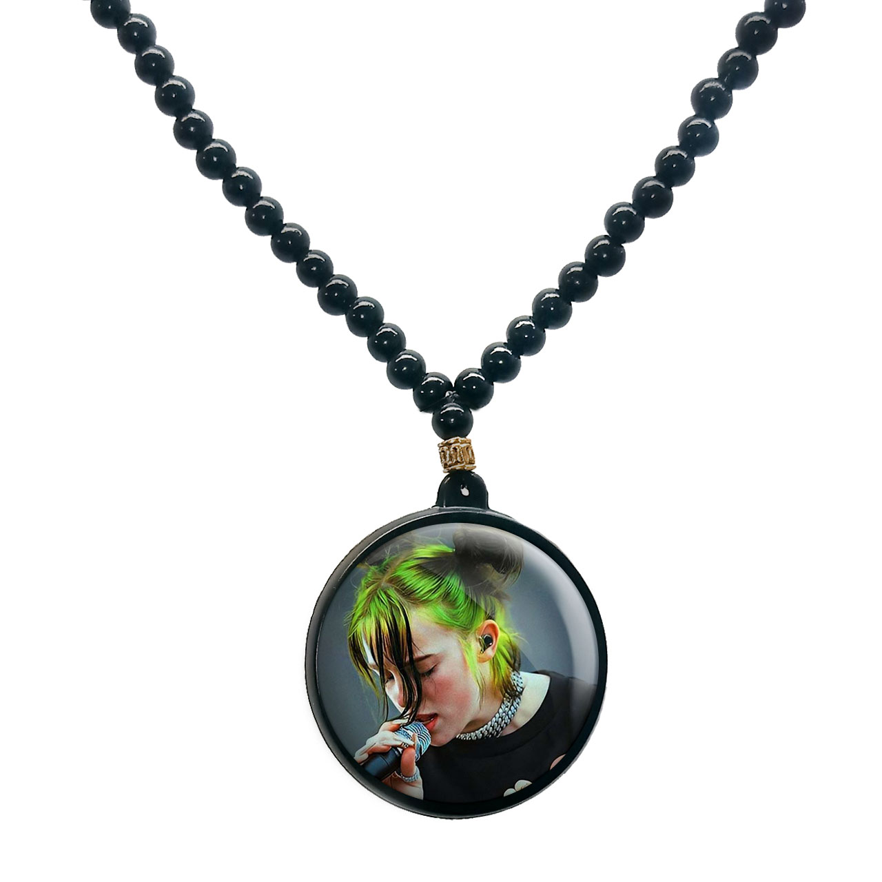 گردنبند پرمانه طرح بیلی آیلیش کد pmd.8388 مدل دو طرفه