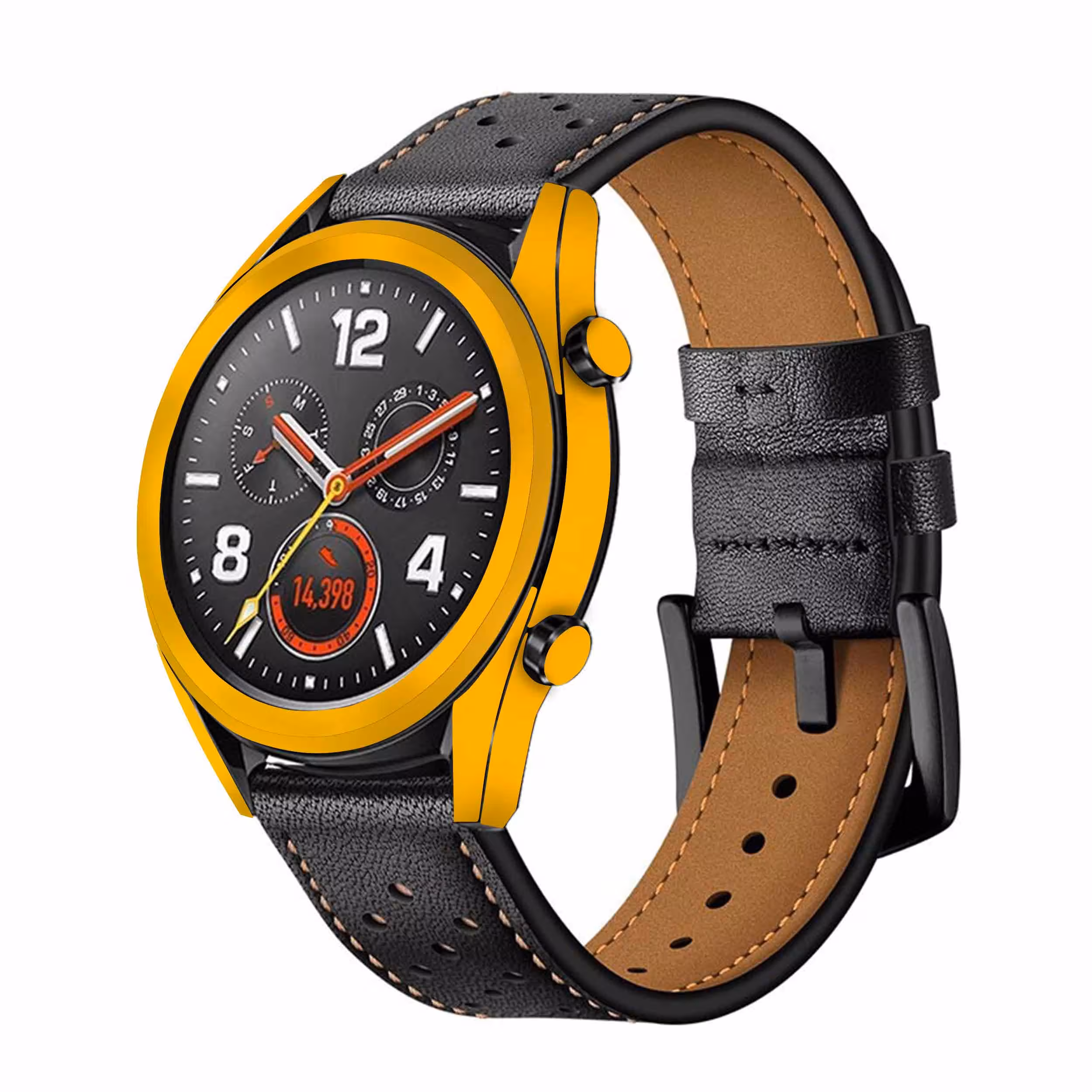 برچسب ماهوت طرح Matte-Deep-Mustard مناسب برای ساعت هوشمند هوآوی Watch GT