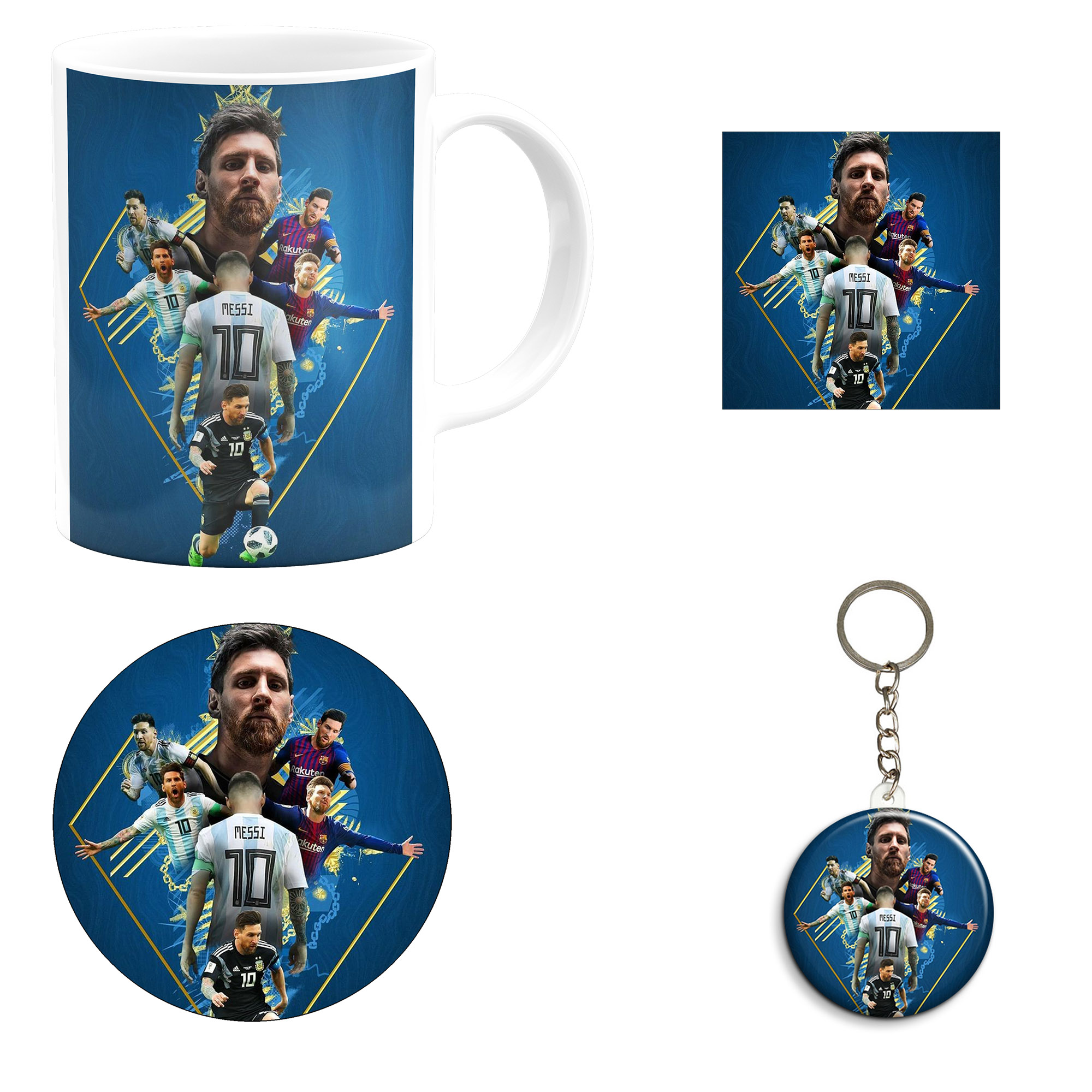 ست هدیه ماگ مدل لیونل مسی طرح Lionel Messi کد M7
