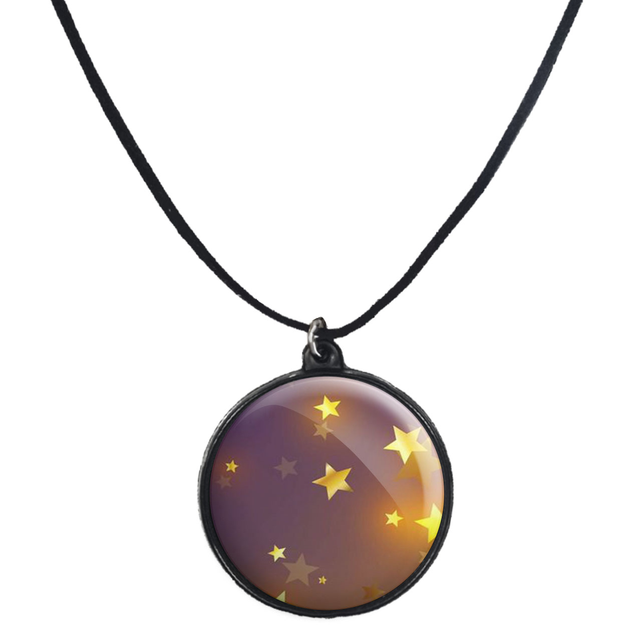 گردنبند پرمانه طرح ستاره و کهکشان کد pmb.25673 مدل دو طرفه