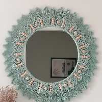 اینه مکرومه طرح مهره دار