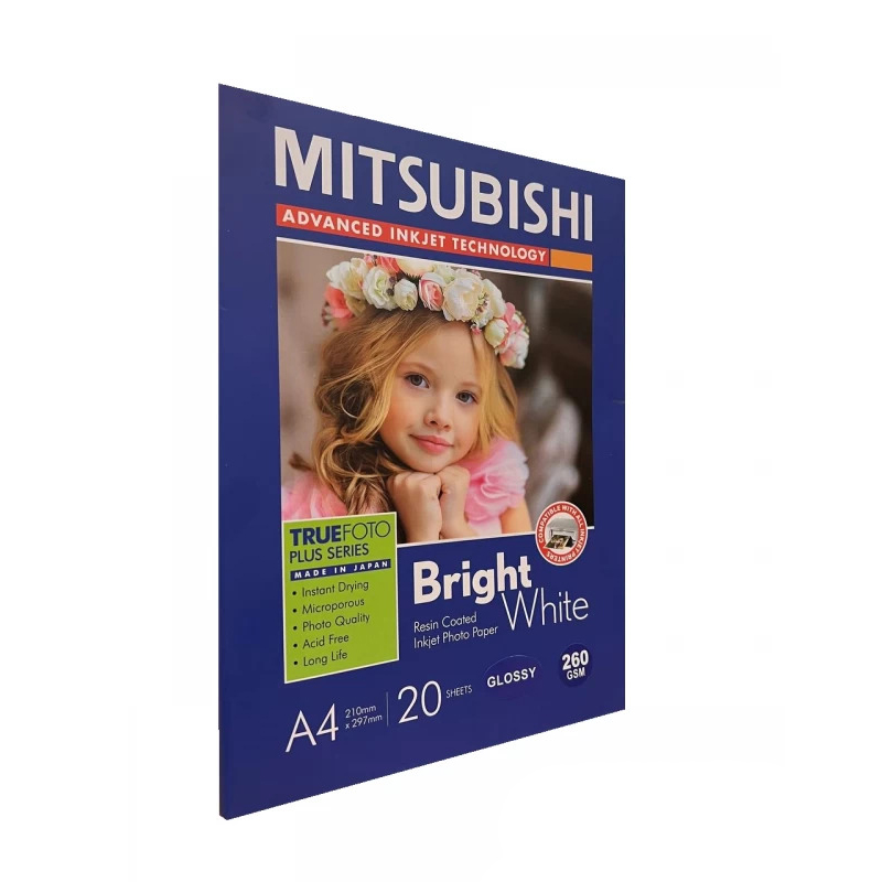 کاغذ گلاسه میتسوبیشی سایز A4 وزن 260 گرم 20 برگ