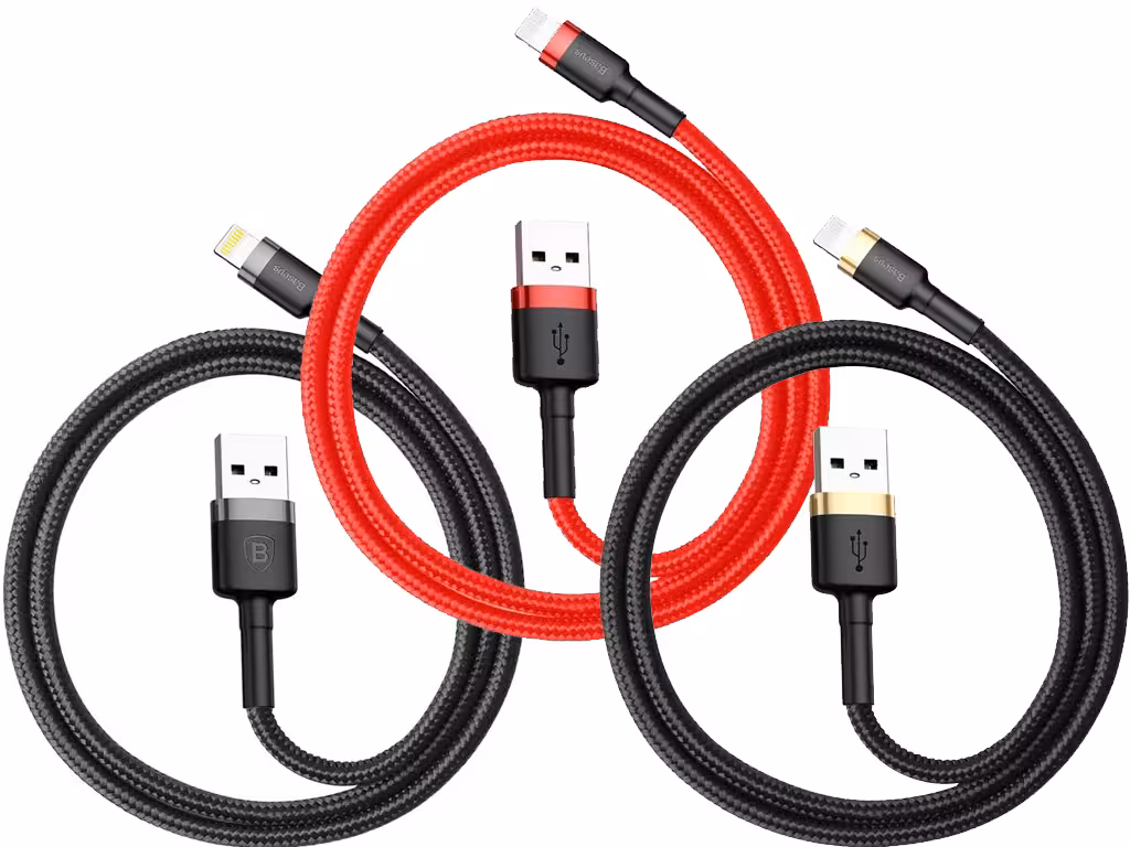کابل شارژ یو اس بی به لایتنینگ 2.4 آمپر 0.5 متری بیسوس Baseus USB to Lightning charging cable with a power 2.4A CALKLF-A09