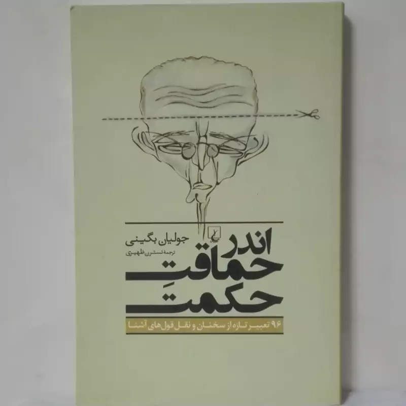 اندر حماقت حکمت نوشته بگینی ترجمه ظهیری انتشارات ققنون شومیز 249 صفحه