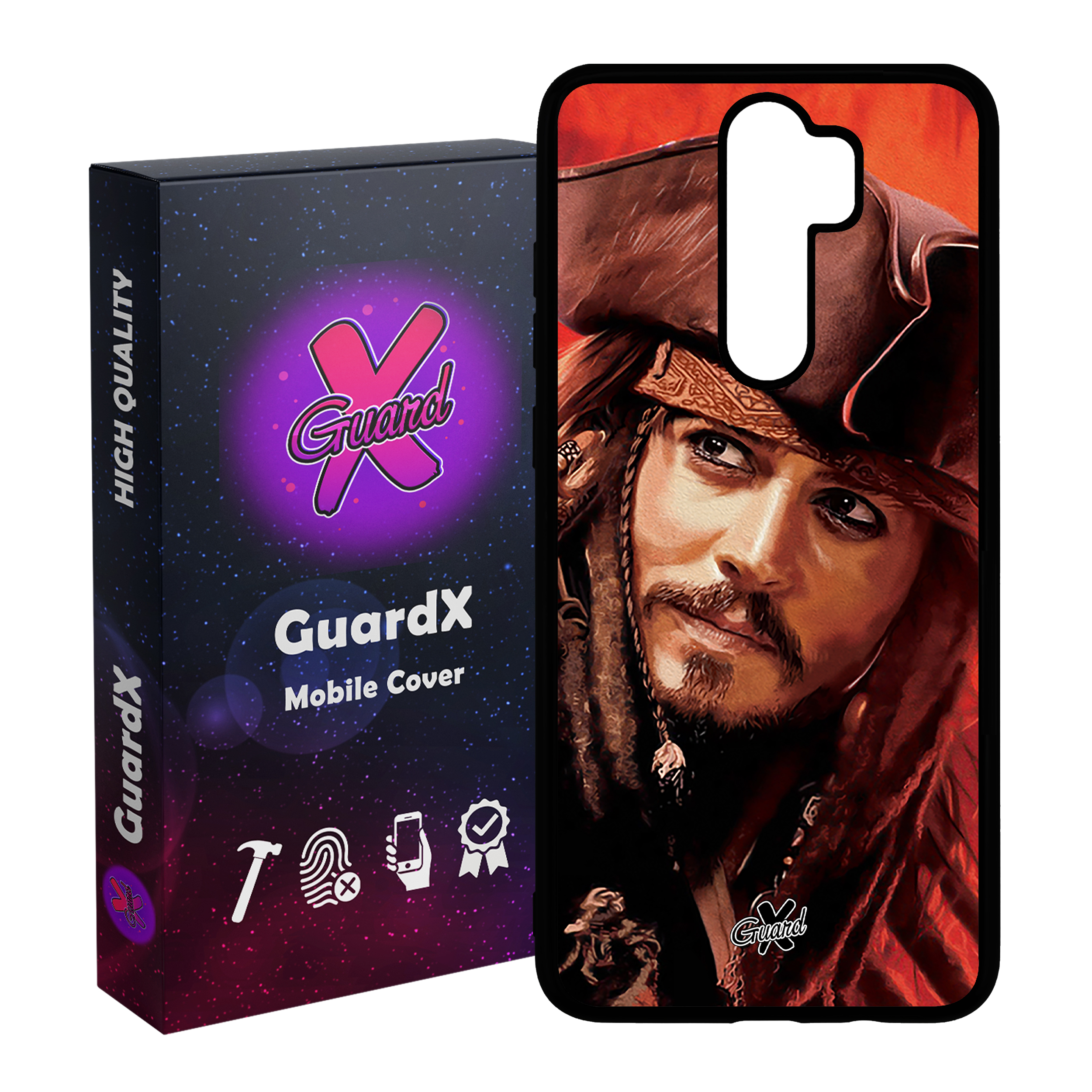 کاور گارد ایکس طرح Johnny Depp مدل Glass10205 مناسب برای گوشی موبایل شیائومی Redmi Note 8 Pro