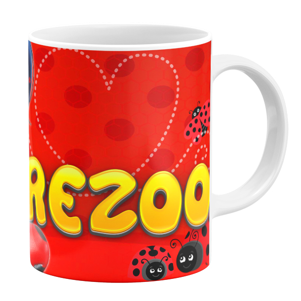 ماگ طرح دختر کفشدوزکی مدل آرزو