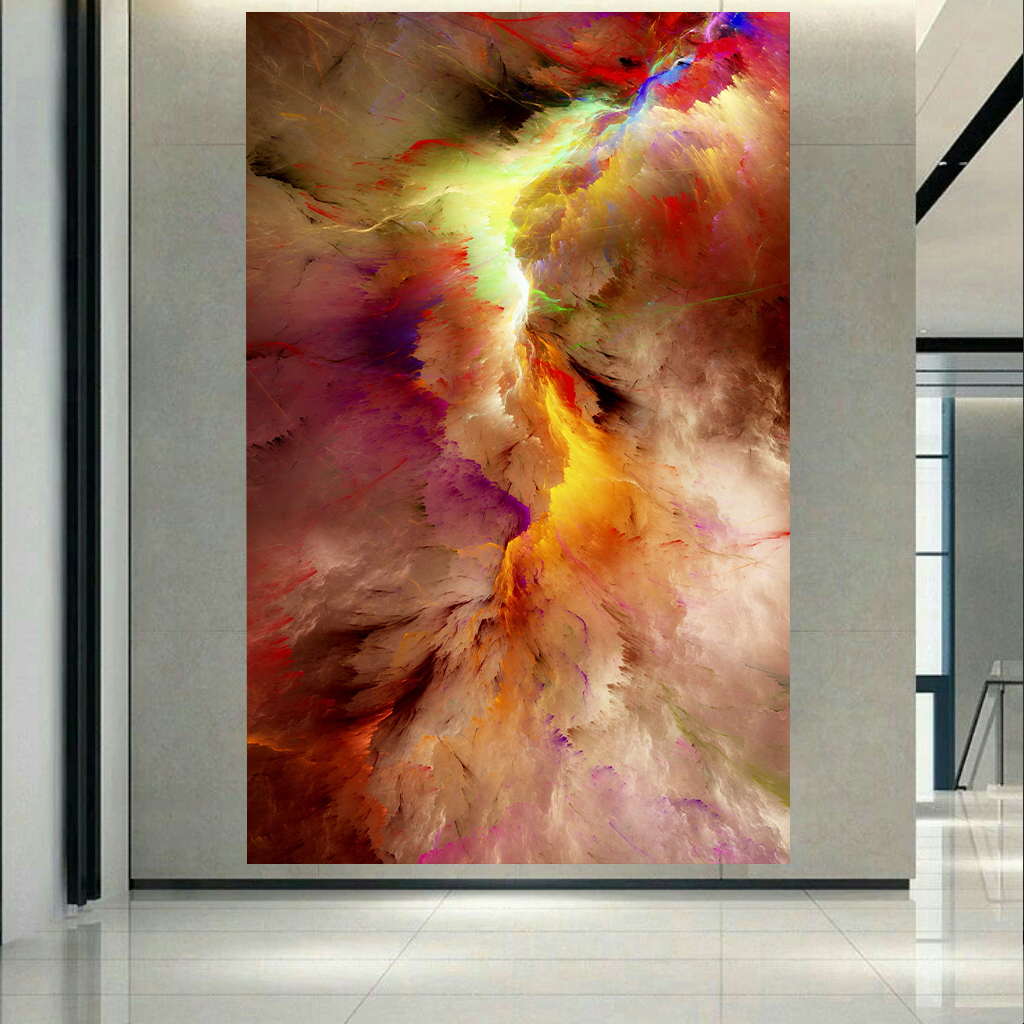 تابلو بوم طرح نگاره ی رنگ ها مدل انفجار کد AR2710