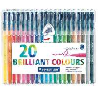 ماژیک 20 رنگ استدلر مدل Triplus Brilliant Colours
