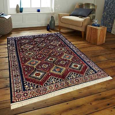 فرش دستباف سه و نیم متری طرح لوزی مدل AA178