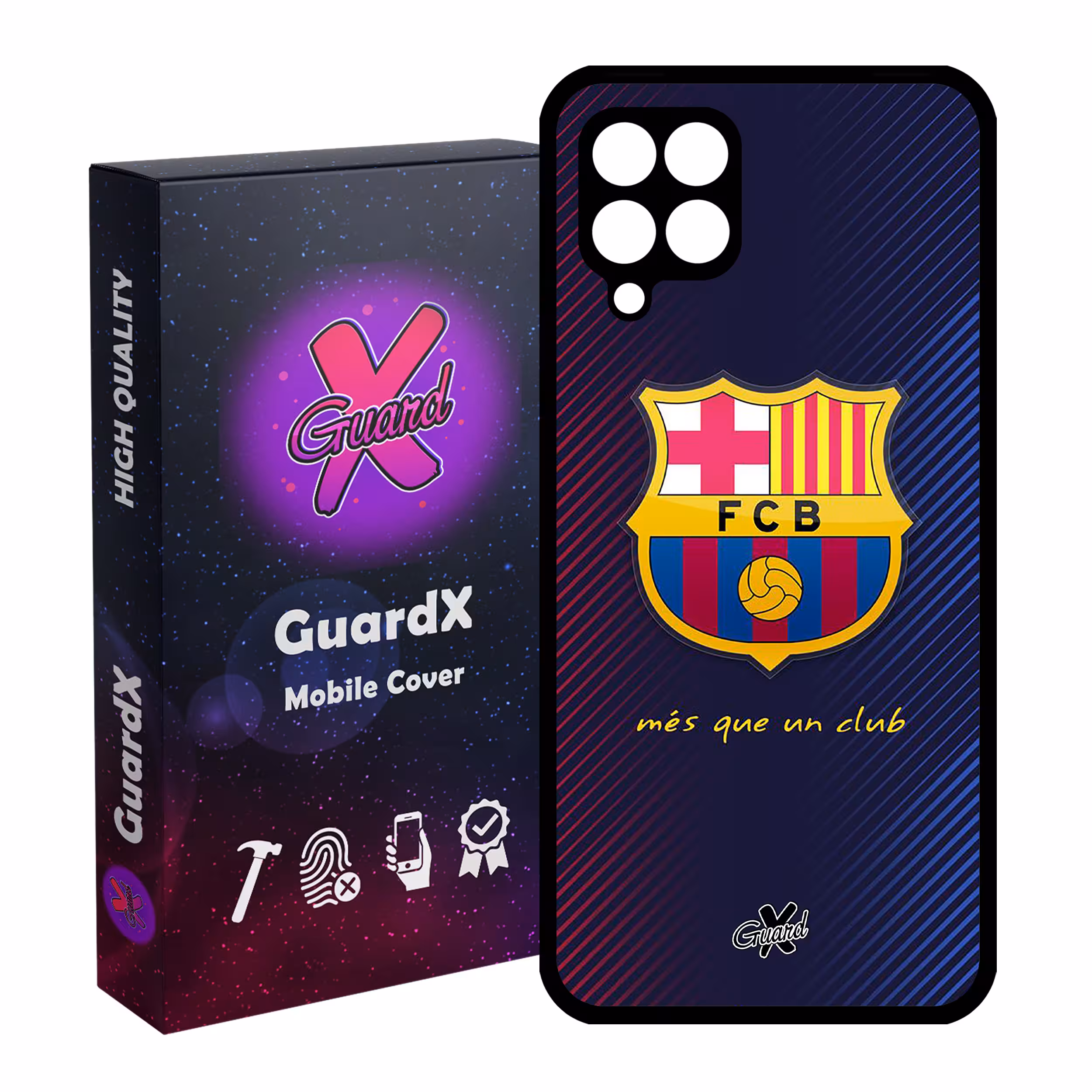 کاور گارد ایکس طرح Barcelona مدل Glass10058 مناسب برای گوشی موبایل سامسونگ Galaxy A12