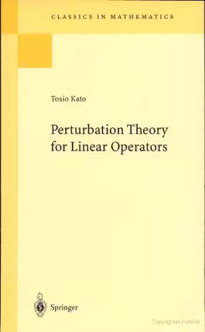 خرید و دانلود نسخه کامل کتاب Perturbation theory for linear operators