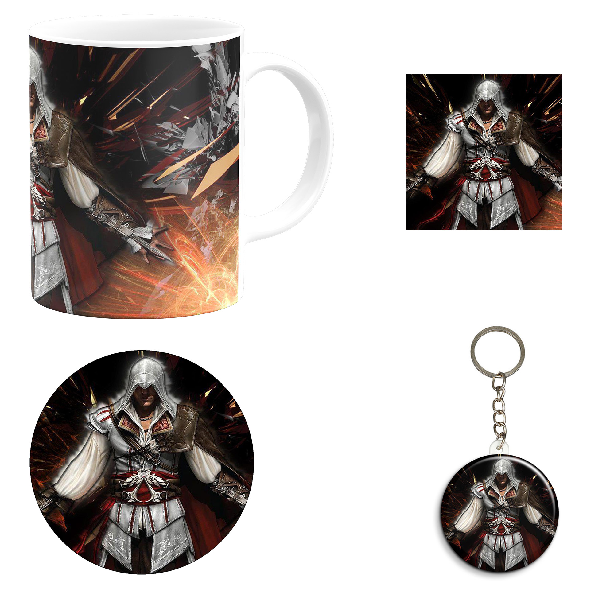 ست هدیه ماگ مدل اساسین کرید طرح assassin`s creed کد M4