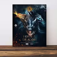 تابلو شاسی گلاک طرح سریال خاندان اژدها House of the dragon کد FMO103 | دنیای قاب