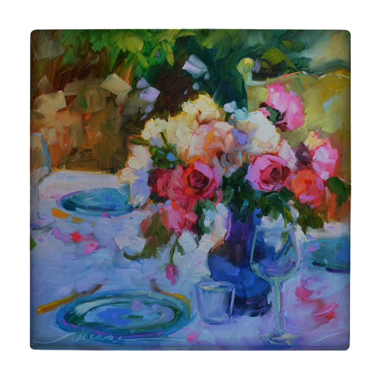 زیر لیوانی طرح گلدان گل کد 3239148_409