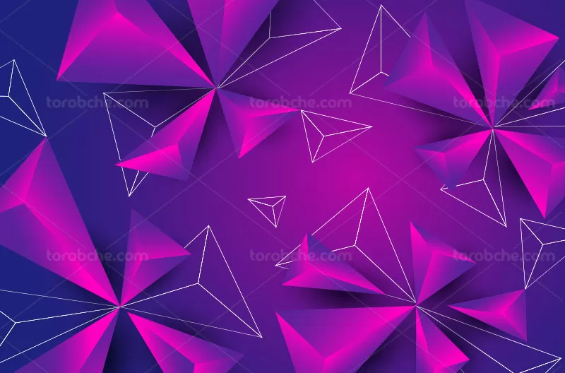 وکتور بک گراند سه بعدی مثلث | گرافیک با طعم تربچه