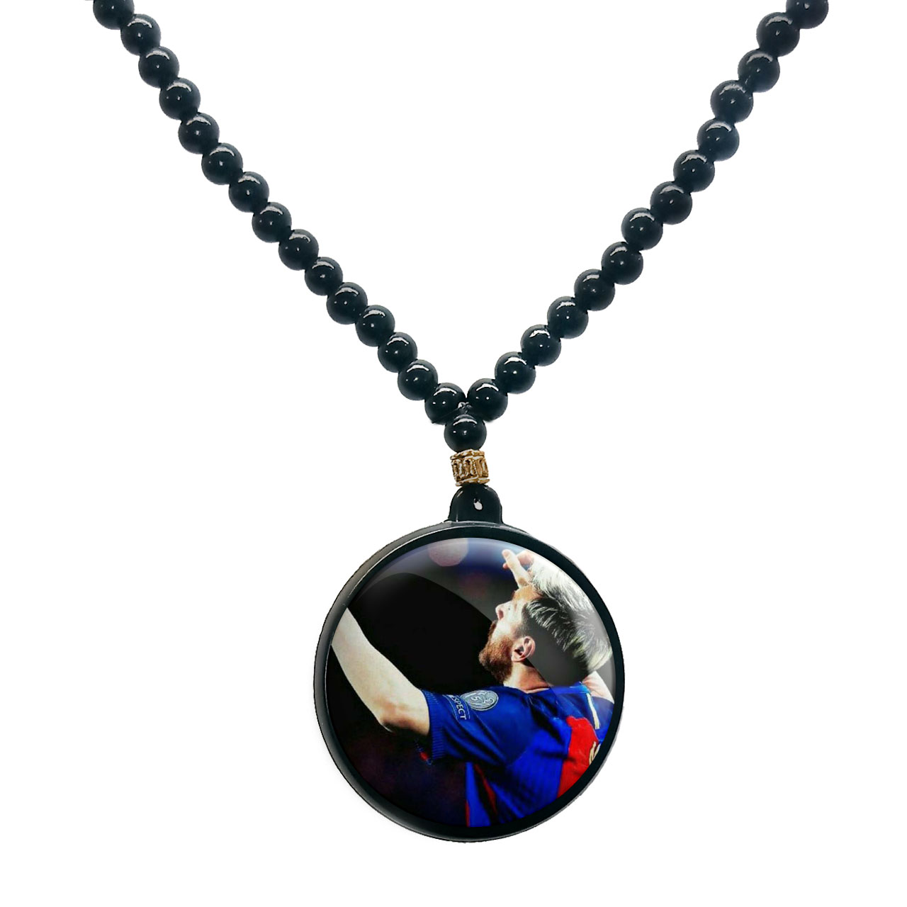 گردنبند پرمانه طرح مسی کد pmd.8711 مدل دو طرفه