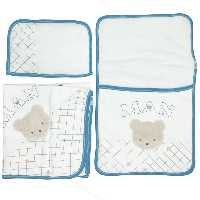 سرویس خواب نوزادی پسرانه 3 تکه طرح خرس آبی گایه Gaye