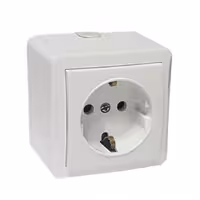 پریز روکار ارت دار خیام الکتریک با هسته سرامیک مدل صدف