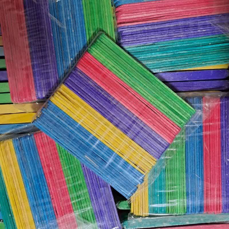 چوب بستنی رنگی