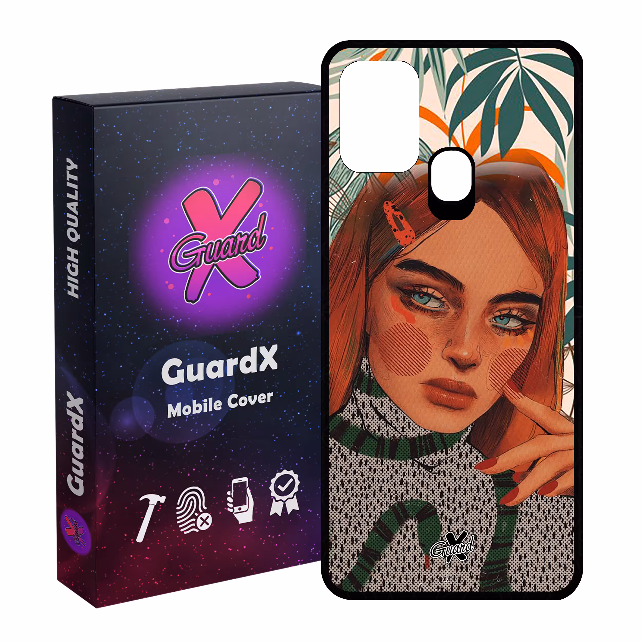 کاور گارد ایکس طرح دختر مدل Glass10331 مناسب برای گوشی موبایل سامسونگ Galaxy M31 / M31 Prime / F41