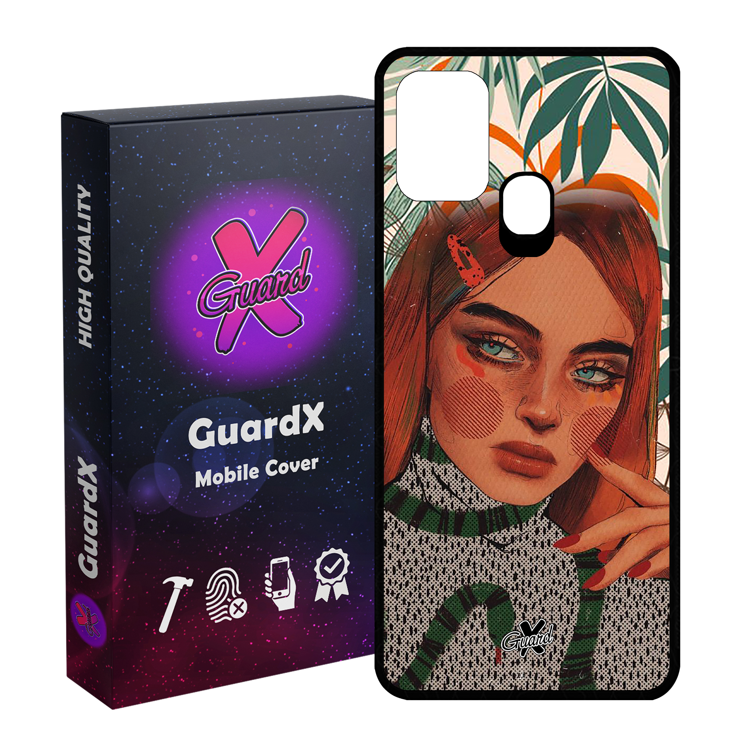 کاور گارد ایکس طرح دختر مدل Glass10331 مناسب برای گوشی موبایل سامسونگ Galaxy M31 / M31 Prime / F41