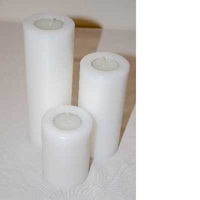 شمعدان طرح استوانه ای کد 101520 مجموعه 3 عددی