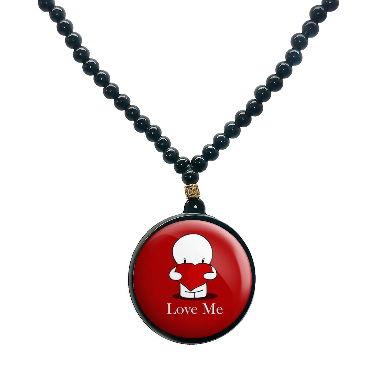 گردنبند پرمانه طرح عاشقانه کد pmd.8125 مدل دو طرفه