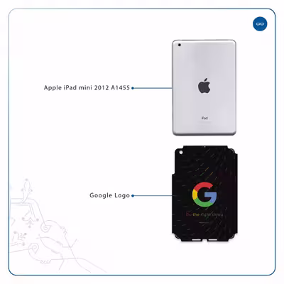 برچسب پوششی ماهوت مدل Google-Logo مناسب برای تبلت اپل iPad mini 2012 A1455