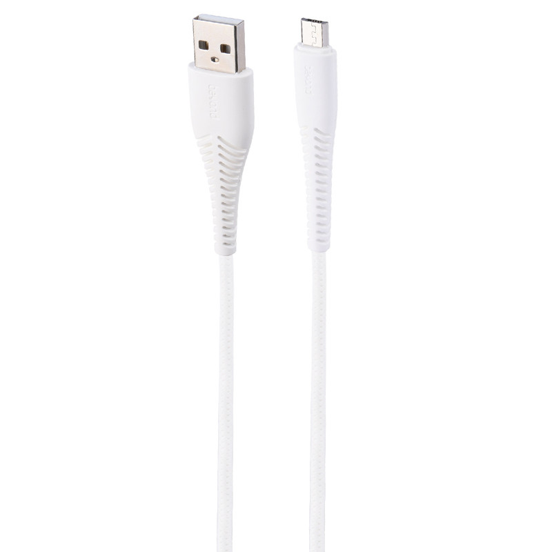 کابل میکرو یو اس بی فست شارژ Beyond BUM-301 2.1A 1m روکش طرح چرم